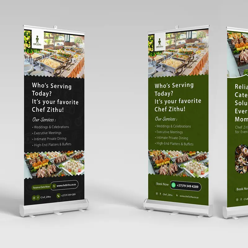 Chef Zithu roll-up banner design