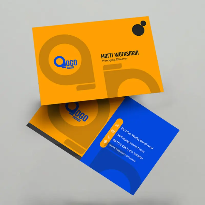 Gogo Connect business card design